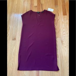 Theory NWT pink currant urban crepe dress